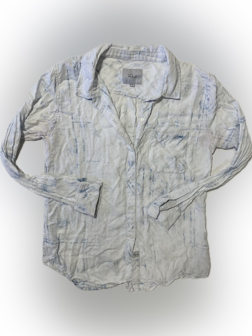 Rails Women's bleached Blue and white Button-Down Shirt